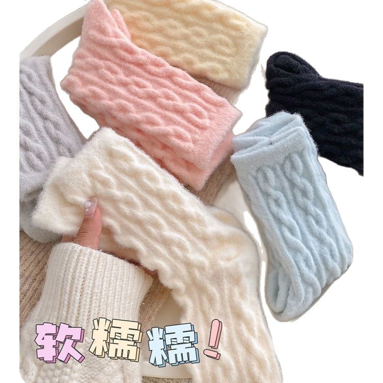 Calcetines de mujer mediana calcetines otoño invierno de coral terciopelo calcetines de piso terciopelo calcetines de dormir calcetines de calor terciopelo