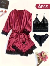 T 35037 Lace Nightwear Set ��˿˯����װ ����ѷŷ���羳