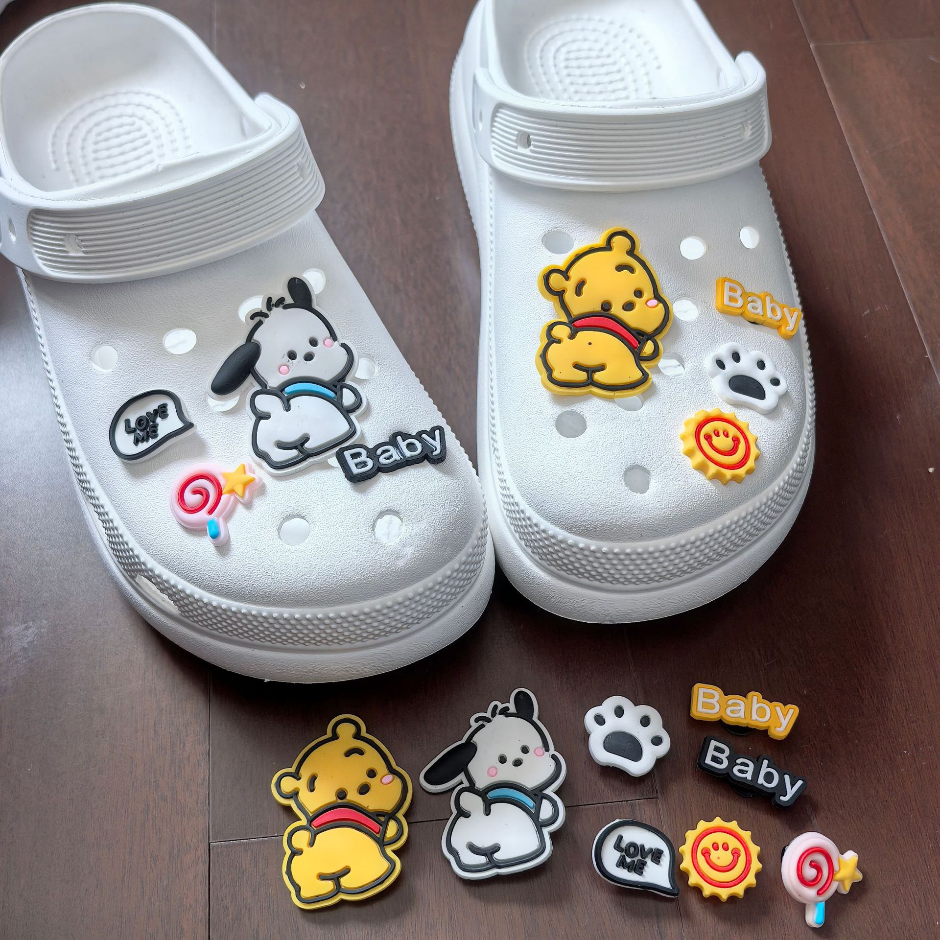 Nezha 多用途 DIY アクセサリー装飾取り外し可能な下駄バックル靴の花