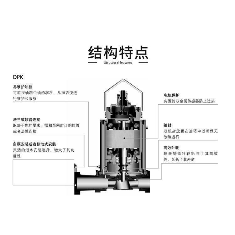 工程潜污泵格兰富水泵DPK潜污泵雨水排水泵