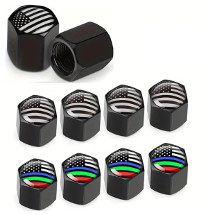 American flag valve cap new car tire aluminum alloy gas cap car color dust cap