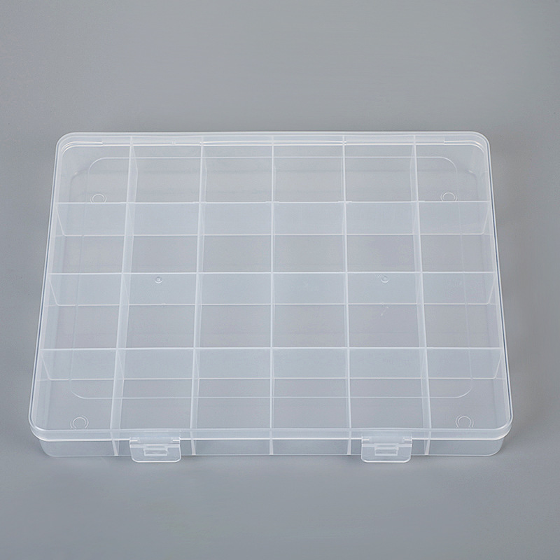 Pp Plastic Fixed 24-Grids Storage Box Hardware Parts Sorting Packaging Box Sample Display Plastic Jewelry Storage Box Pp Plastic Fixed 24-Grids Storage Box Hardware Parts Sorting Packaging Box Sample Display Plastic Jewelry Storage Box