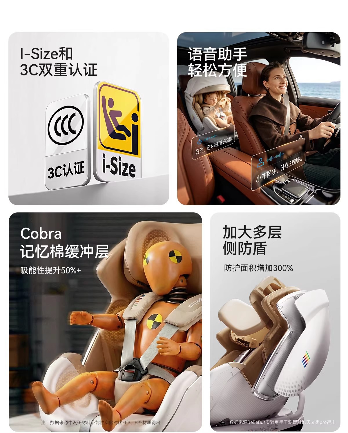 Bebebus Safety Seat Newborn Baby Space Capsule Small Gold Shield White Shield Kidsren's Baby Car Smart Ventilation