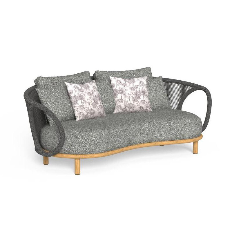 Sofá de ratán al aire libre Teak Garden Hotel Designer Ocio Lazy Bed Mesa de centro Balcón Muebles combinados