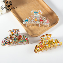 【严选】新款圣诞装饰品亚克力圣诞抓夹头发夹子后脑勺头饰发饰品