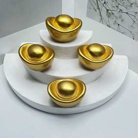 立体仿真 金元宝树脂配件 diy 微景观电脑办公桌车载摆件材料批发