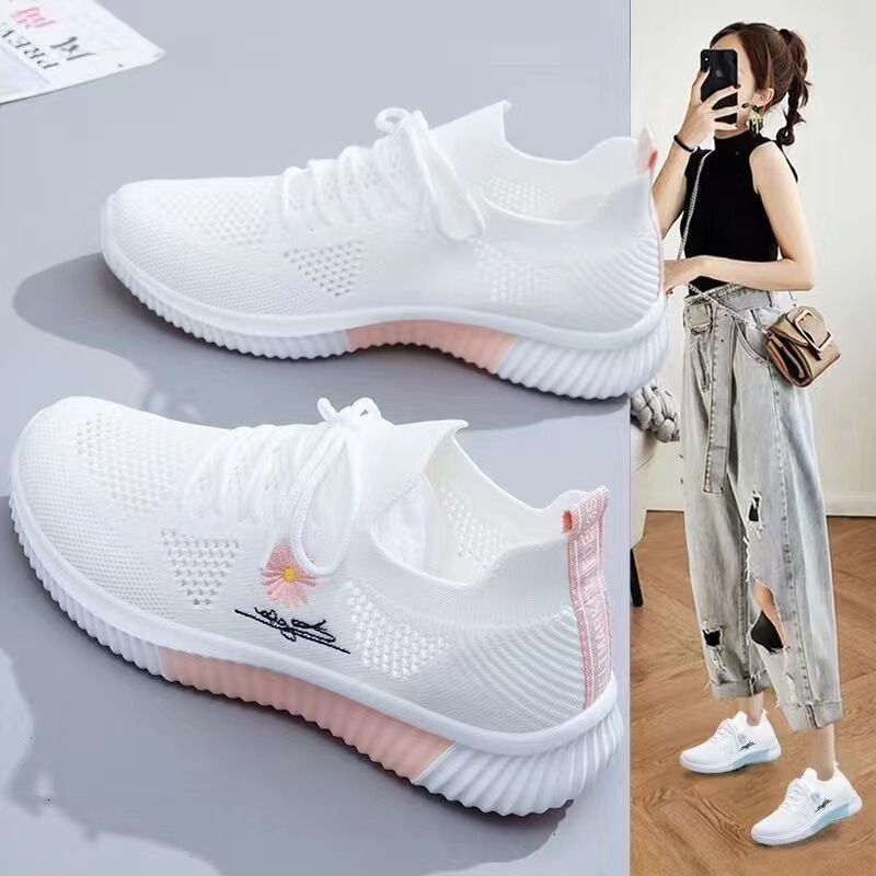 Summer Women's Shoes 2024 New Large Mesh Versatile Hollow Breathable Sneakers Casual Fashion Shoes