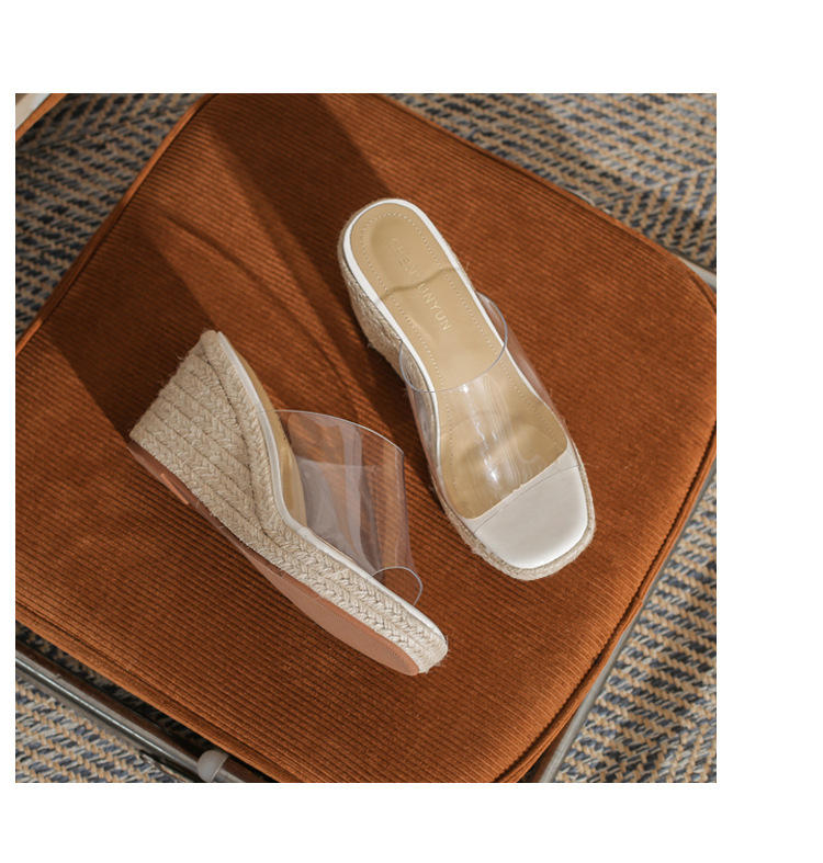 Sandal cao gót nữ đế xuồng bít mũi hở ngón, gót 9 cm, phong cách mới 2026 — màu trắng chi tiết 20