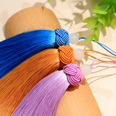 Large Hard Line Hat with Beaded Fringe Tassel Embroidery Fringe Hat Cross-Stitch Car Ornament Original Manufacturer