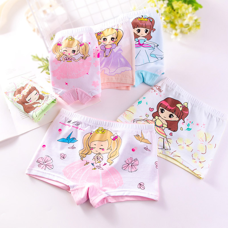 Children's pure cotton underwear wholesale girls' underwear baby girl student middle and large children small underwear flat shorts