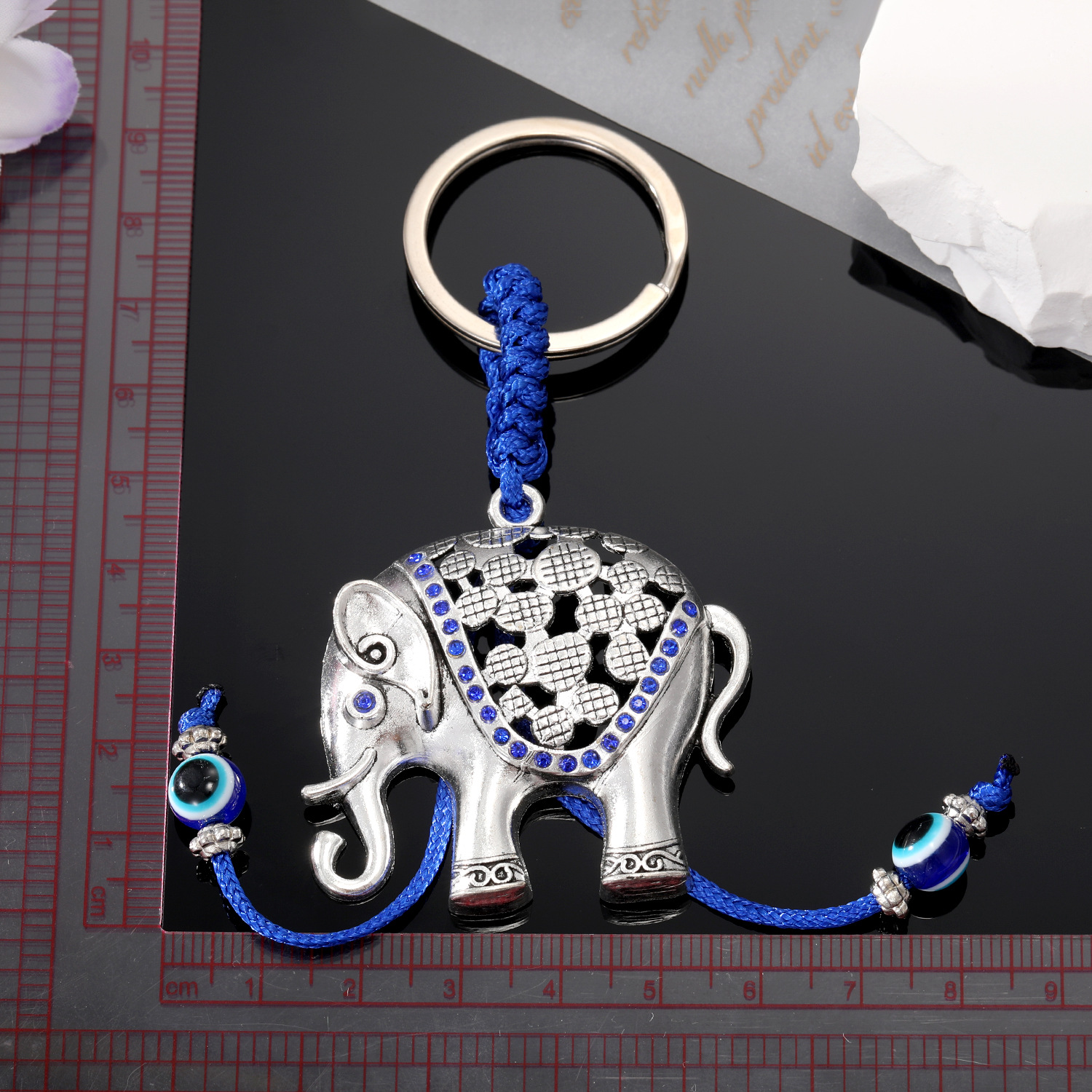 Retro Elephant Alloy Inlay Rhinestones Unisex Keychain 1 Piece display picture 1