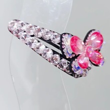 涵筱元水晶蝴蝶掰掰夹女高级感侧边刘海碎发夹发饰发卡发夹批发