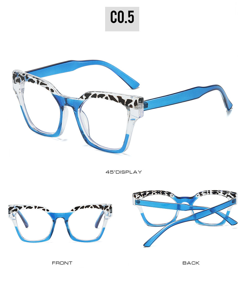 50g Weight Full Frame Glasses Structure Glasses Classification Ac Lens Material Square Glasses Style Casual, Holiday Occasion Solid Color Pattern All Seasons Season Unisex Gender Hip-Hop, Punk Style Hip-Hop Punk Solid Color Ac Square Full Frame Optical Glasses 10