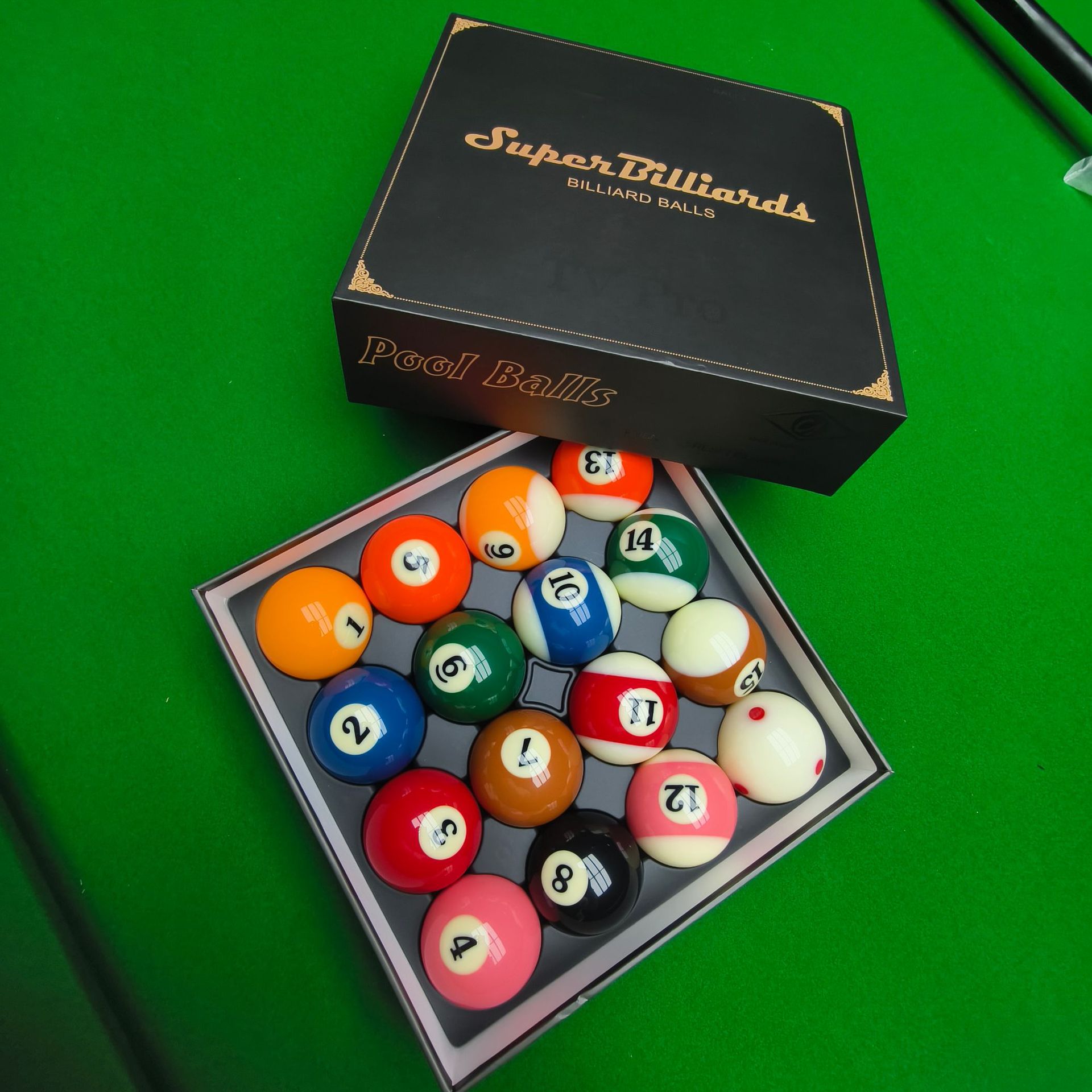 New Billiard Crystal Ball Billiard Cue Ball Black Eight Ball Standard Ball Set Billiard Black Eight American Large Size