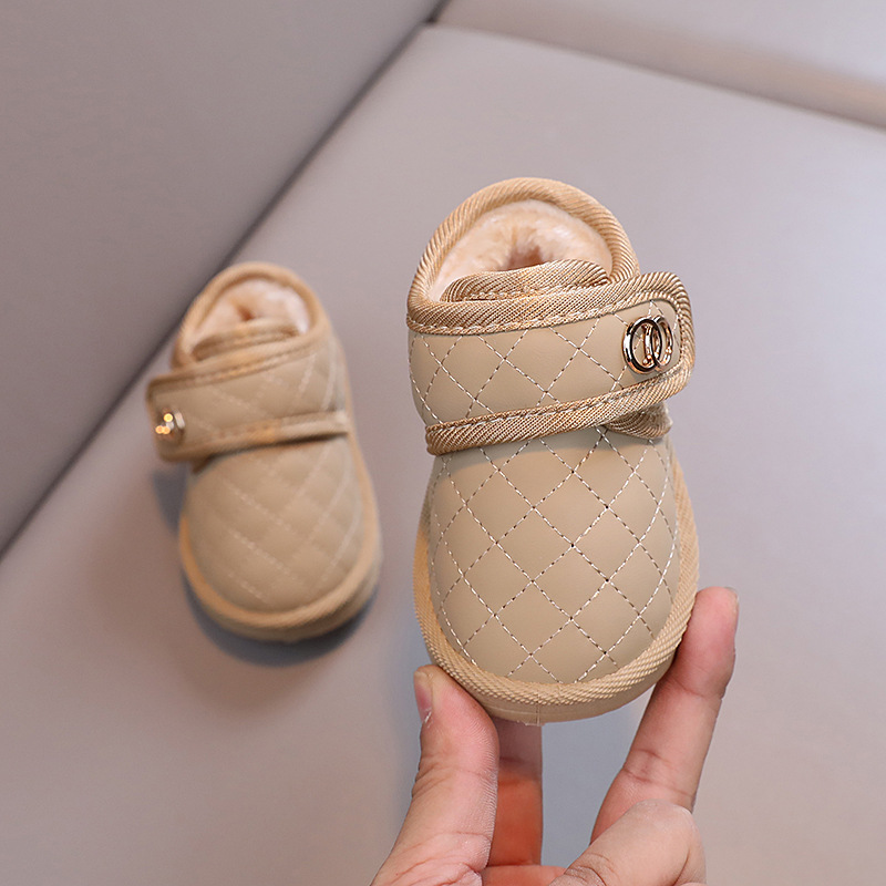 Biezi, plīša kokvilnas sniega zābaciņi, silti ziemas un meiteņu pastaigu apavi, mīksta zole, ūdensnecaurlaidīgi_voghion.com