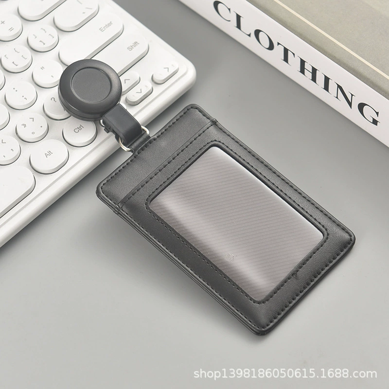 retractable factory brand identity protection cover work ID card holder with lanyard employee badge student ID card ID card