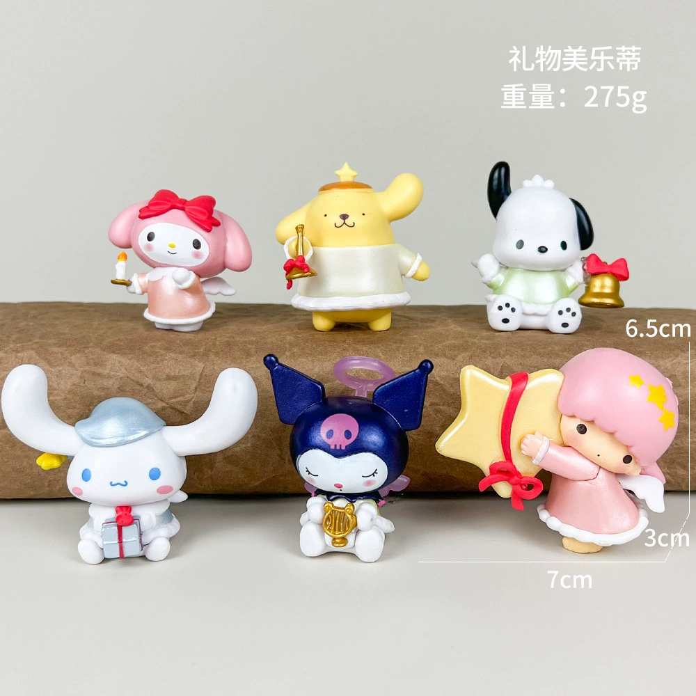 Sanrio Слепой предсказания партии Kuromi Melati Wolberry Killer Anime Doll Model Play Tide Play