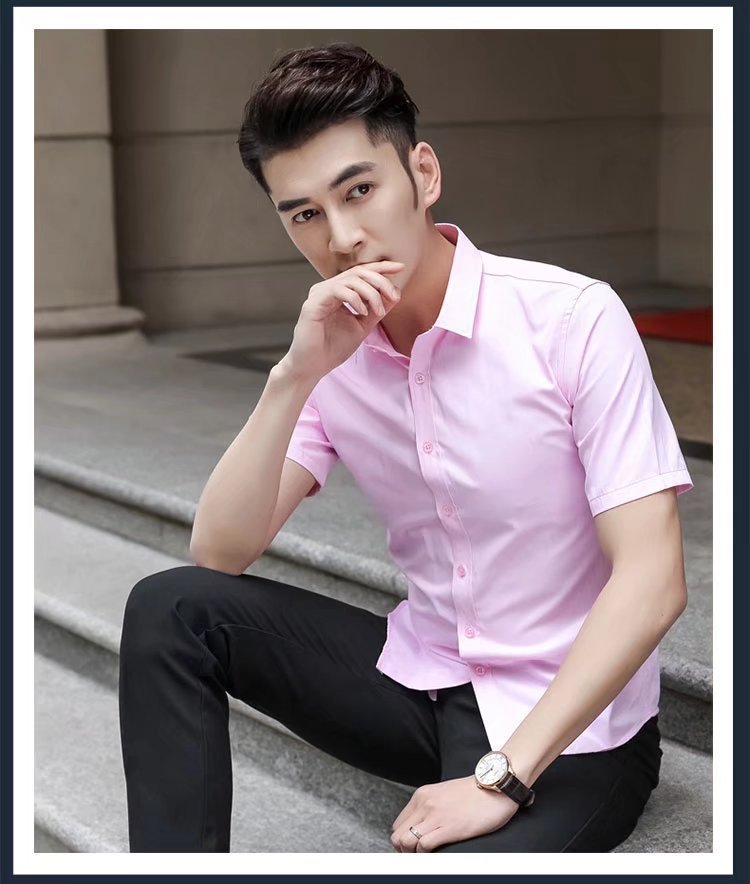 Summer white professional shirt for work