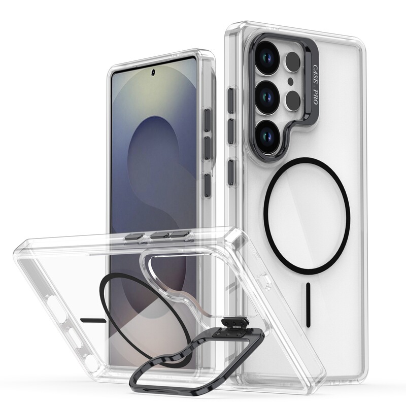 The New Model Is Suitable for Samsung S26Ultra Bright Transparent Magnetic Stand Phone Case A57 Lens Anti-Fall Protective Cover The New Model Is Suitable for Samsung S26Ultra Bright Transparent Magnetic Stand Phone Case A57 Lens Anti-Fall Protective Cover