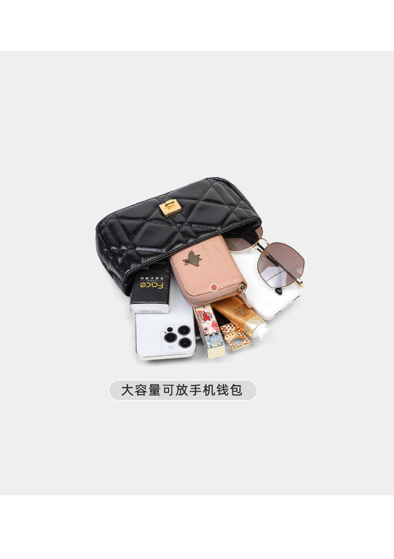 Túi đeo chéo nữ dây xích thời trang nhỏ gọn — đen, Lời bài hát: Black (Public Version) chi tiết 19