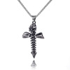 Necklace hip-hop style, retro pendant stainless steel, accessory