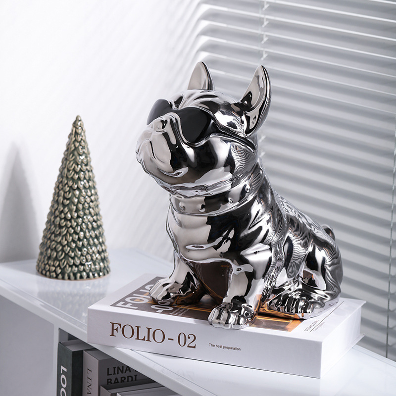 豪華なリビングルームの装飾品の家庭装飾品のお茶のいくつかのテレビのキャビネットの創意的なかわいい法闘犬のティッシュの箱の北欧風