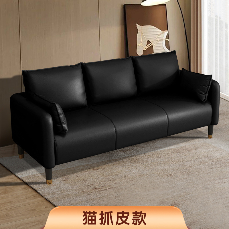Sofá de piel de gato pequeño tipo sala de estar doble triple alquiler apartamento simple tienda de ropa en línea popularidad pequeña