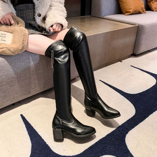 Autumn/Winter Casual Over-the-Knee Trendy Boots for Women - European and American Style, Non-slip and Durable, Versatile Fashion Boots