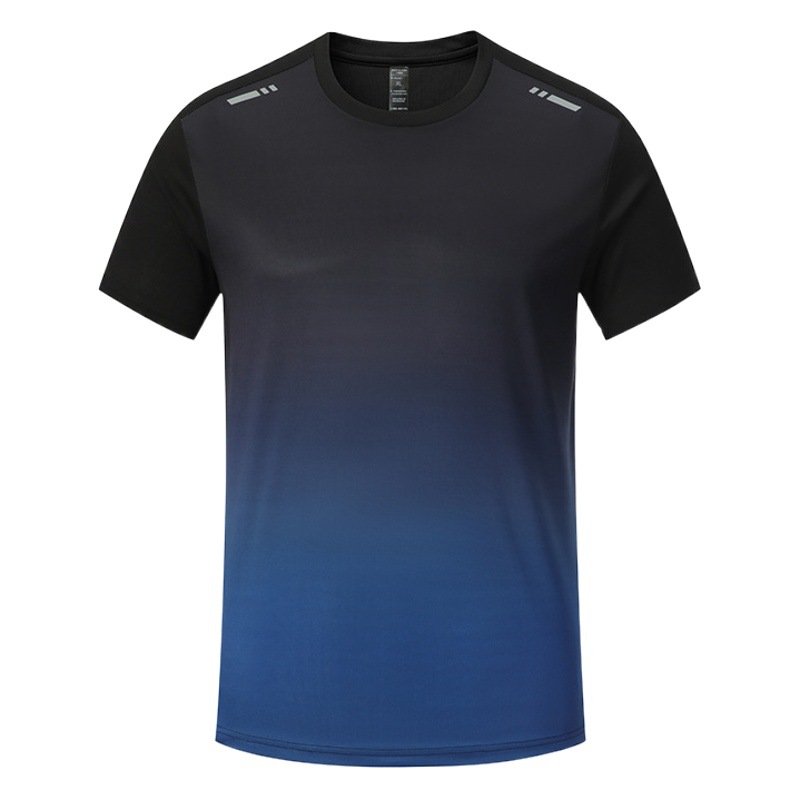 Verano de los hombres y las mujeres corriendo deportes traje de secado rápido transpirable malla popular gradiente de color más tamaño de fitness casual de dos piezas conjunto