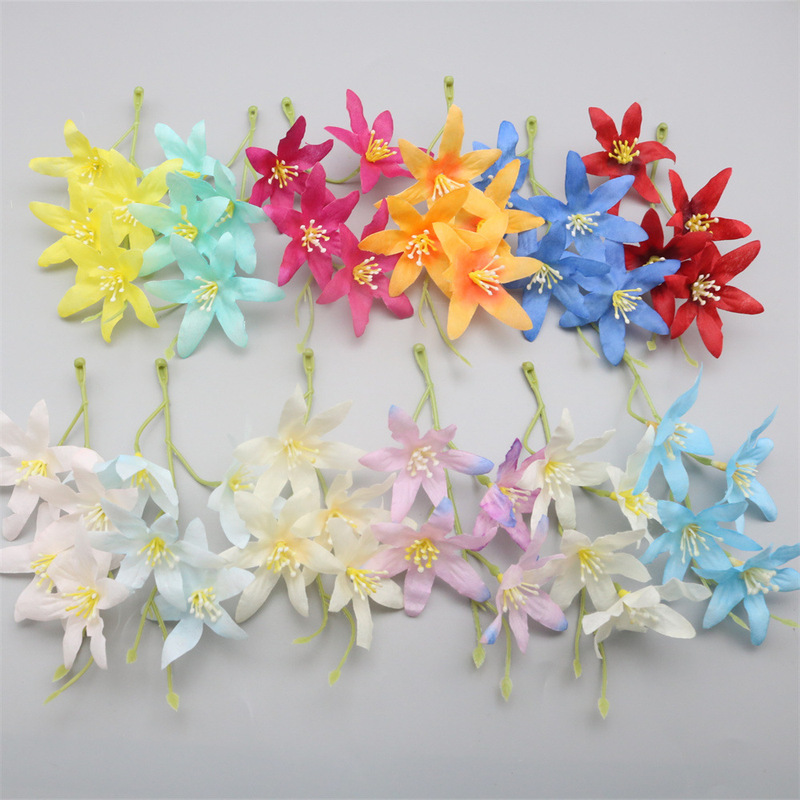 仿真文小兰花花束假花 diy手工簪花古风头饰材料拍摄跳舞家居装饰|undefined