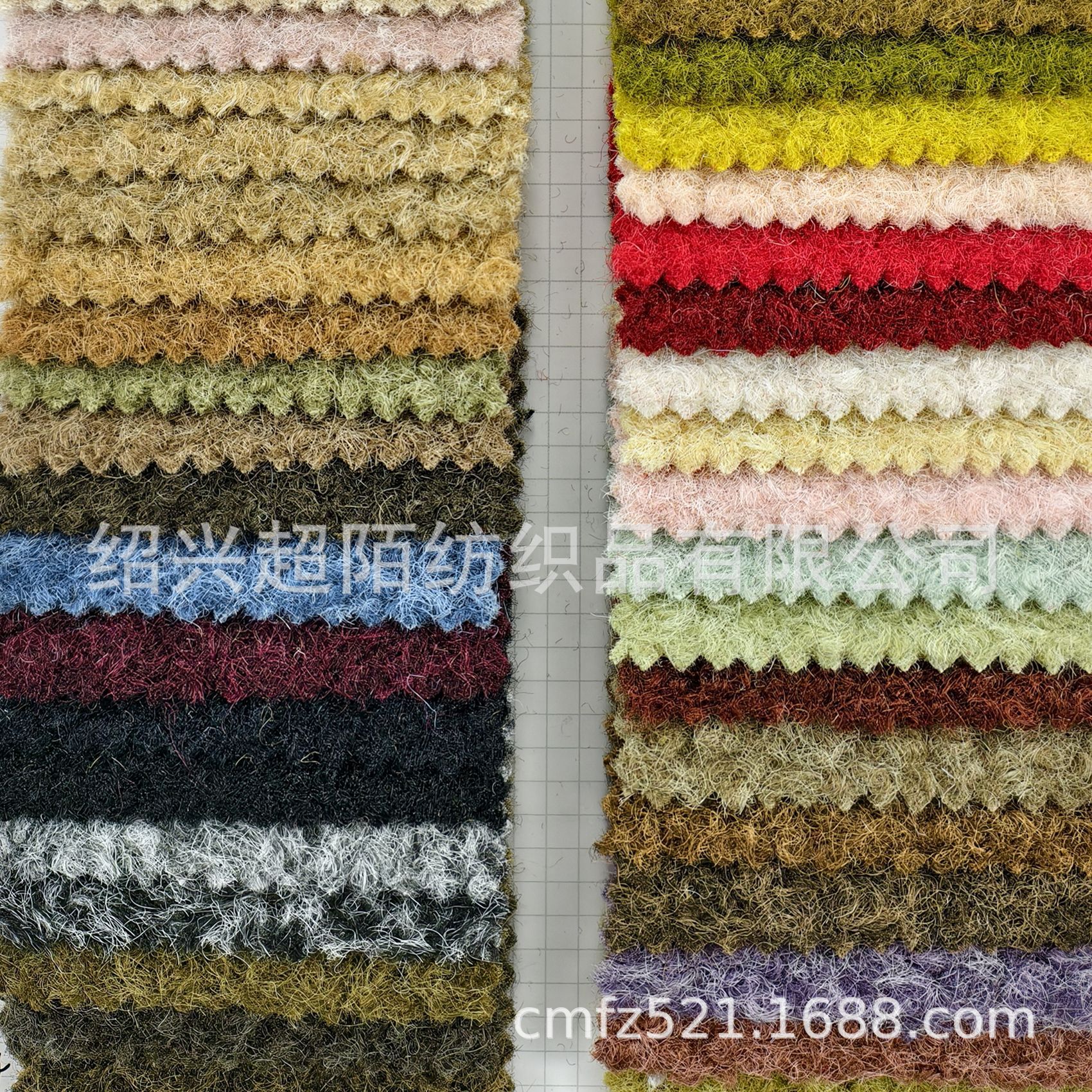 现货500克全涤圈圈呢布达拉圈粗纺针织毛呢大衣裤裙鞋帽箱包面料