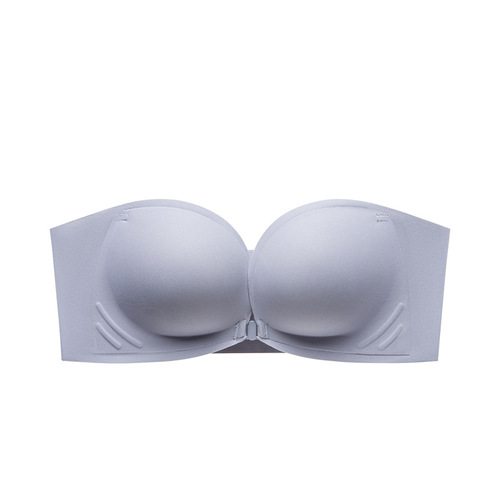 Front-button strapless underwear for women with small breasts, push-up bra for small breasts to look bigger, non-slip bra stickers, invisible front-button bra