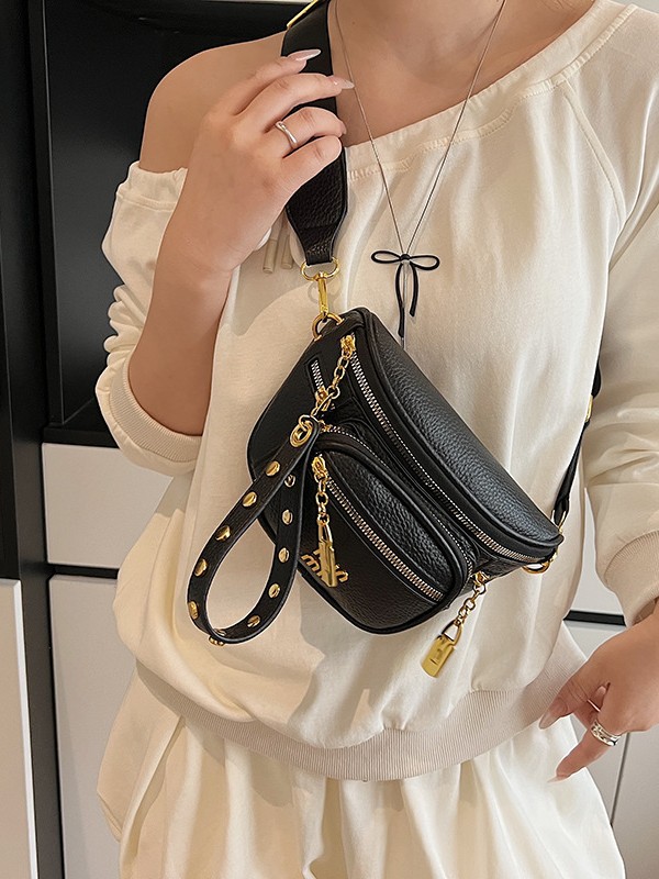 Bolso de pecho de mujer de alta gama Bolso de mensajero de moda de nueva tendencia transfronteriza Bolso de hombro de diseño multicapa de nicho para mujer