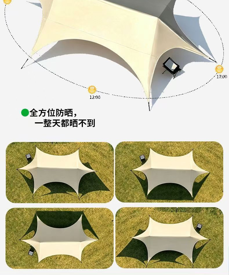 Thickened vinyl portable canopy, outdoor camping sunshade umbrella, popular camping tent
