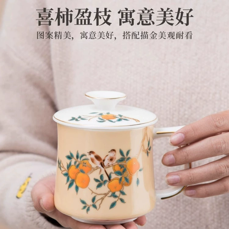 Керамическая чашка Xishi Yingzhi для чая, разделение воды и чая в бытовом высококлассном китайском горшке с крышкой, персональная чашка для чая