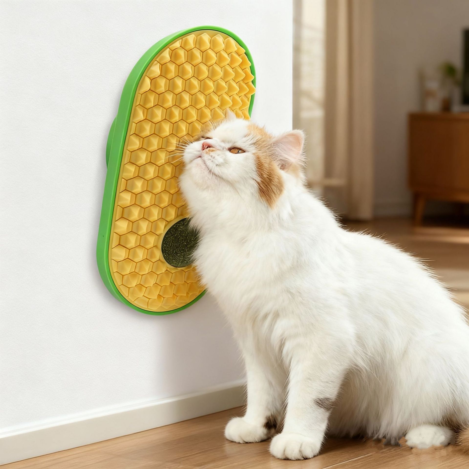 Catnip 공 고양이 장난감 자기 구호 고양이 얼굴 완두콩 머리 스크래처 애완 동물 용품 고양이 코너 스크래처