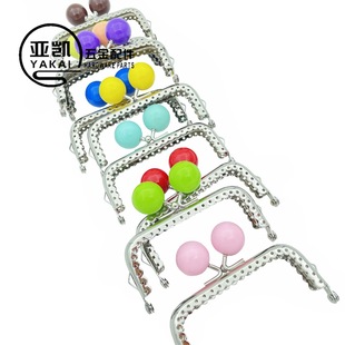 8.5cm silver square glossy pinhole candy beads 20mm beads