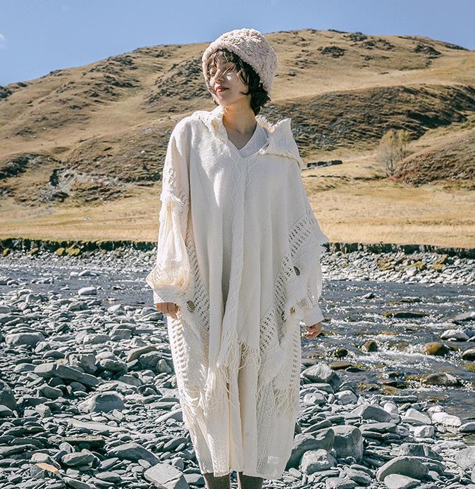 雪花民族风披肩女外搭2025春夏新款云南丽江旅游穿搭时尚斗篷披风|undefined