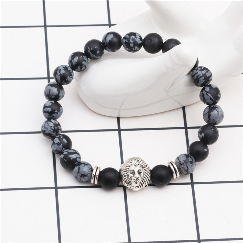 Amazon Aliexpress eBay India agate cuentas pulsera de cabeza de león, piedra de pino cuentas de cabeza de león pulsera de cabeza de Buda