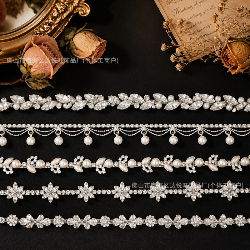 Multiple Styles of Fancy Pearl Rhinestone Tassel Chains DIY Bag Waist Dress Shoulder Strap Clothing DIY Decorative Accessories Multiple Styles of Fancy Pearl Rhinestone Tassel Chains DIY Bag Waist Dress Shoulder Strap Clothing DIY Decorative Accessories