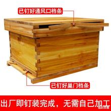 七框巢框诱蜂箱标准蜂桶十框意蜂带框中蜂蜂箱土蜂箱杉木煮蜡蜂箱