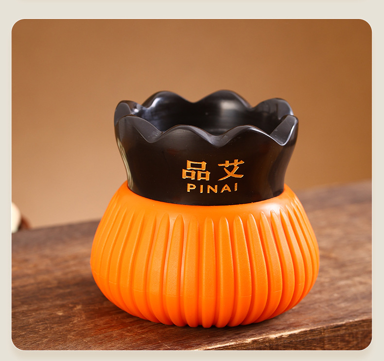 Fire Dragon Cup Bian Stone Moxibustion Jar Portable Gua Sha Massage Tool with 9 Red Flower Moxa Cones details