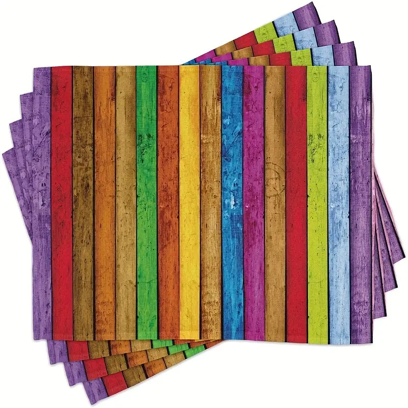 Transfronterizos lino almohadilla de mesa Aliexpress TEMU Amazon almohadilla de mesa cuadrada búfalo rojo almohadilla de Navidad Día de la Independencia