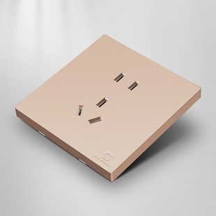 Rose gold 86 switch panel wholesale plastic steel five-hole socket with child lock 5-hole usb with switch socket