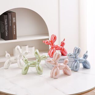 Entrance Internet celebrity TV cabinet home electroplating living room balloon high-looking dog creative decorative ornaments light luxury