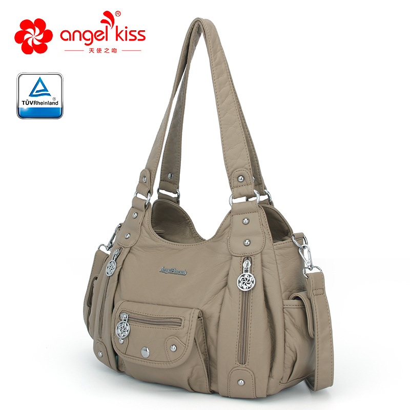 Amazon nuevo multi-funcional bolso de las mujeres multi-color tie-dyed pu casual hombro bolsa de mensajero al por mayor