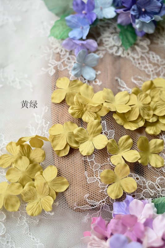 B6 ホットフラワー造花サテン立体プリーツフラワーアクセサリー DIY 手作りベビー服花材アジサイの花びら|undefined
