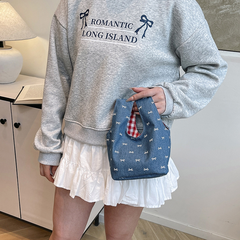 かわいい新型カウボーイ通勤刺繍バッグ携帯収納外出衝突色手提げバッグ卸売り|undefined