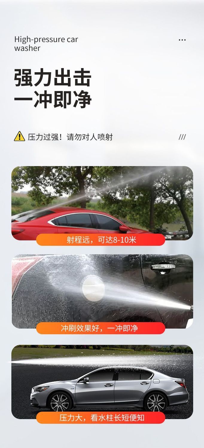 High-Power Car Washing Machine Portable High-Pressure Car Washing Machine Household 220V Fully Automatic Washing Machine Car Washing Machine Car Washing Pump