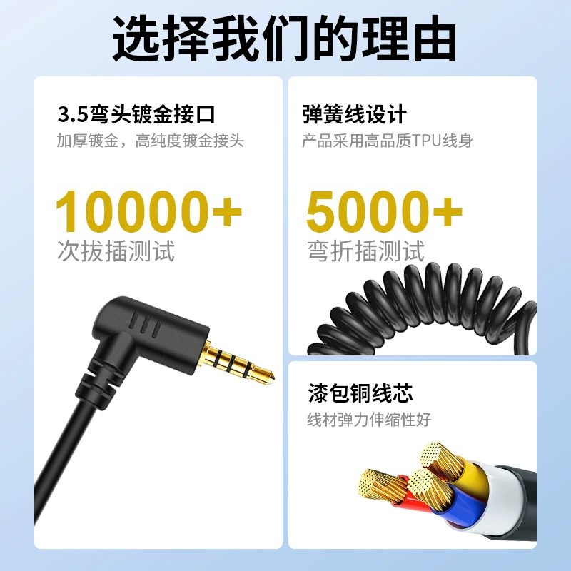 DJI, совместимый мобильный телефон, беспроводная камера, микрофон, адаптерный кабель, 3.5 мм